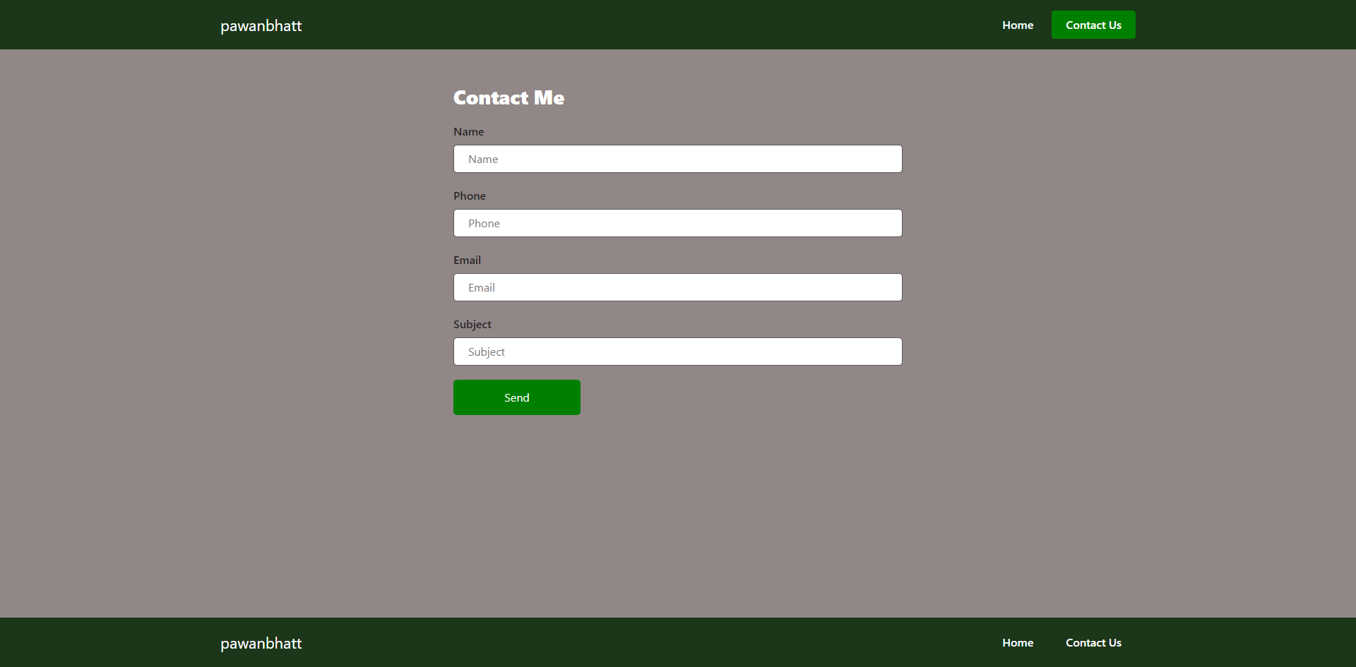 Contact form React JS with Node JS